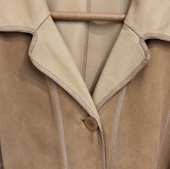INCREDIBLE PERA PELLE Reversible ITALIAN Leather/Suede Jacket- L - Picture 7 of 12